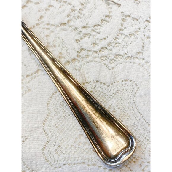 Vintage Gorham Old French Silverplate 10 inch Solid Salad  Shell Spoon N 119 - Picture 4 of 5